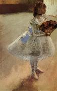 Edgar Degas The actress holding fan oil